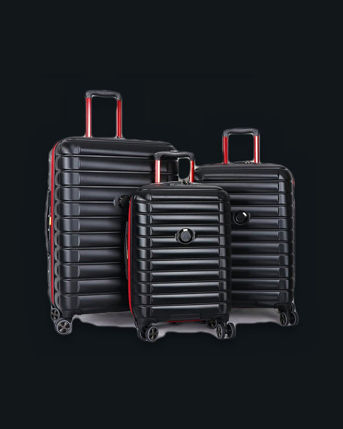 HIPPO Baja polycarbonate luggage, all three sizes shown together at an angle